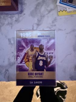 1996 Kobe Bryant Rookie Phenoms Gold Platinum Card /2000