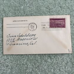 stamp #(contact info removed) first day cover commemorating the 50th anniversary of South Dakota into the union with a 3¢ stamp #858