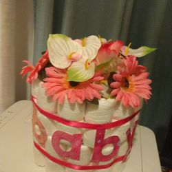 Spring Baby Diaper Cake 