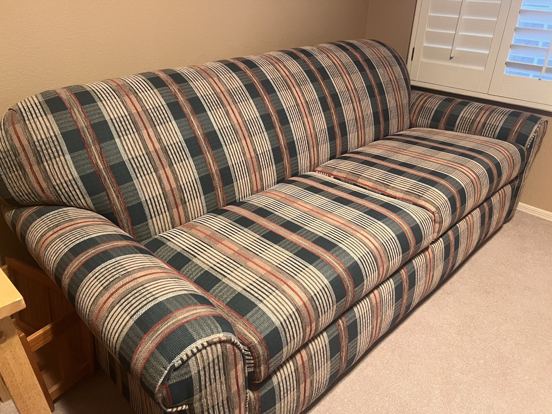 Plaid Queen Sofa Sleeper Just In time For Holidays
