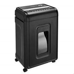 Amazon Basics 24 Sheet Cross Cut Paper, CD and Credit Card Home Office Shredder with Pullout Basket, Black *New, Crack On The Side*