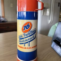 Vintage 76 Truck Stop thermos from the 1970s