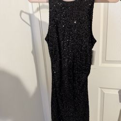 Black Sequined Dress