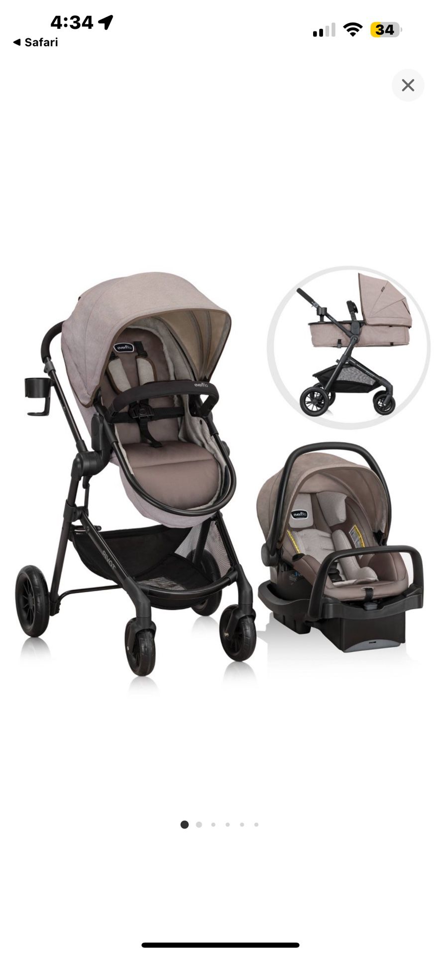 Even Flo pivot Stroller And Car seat 