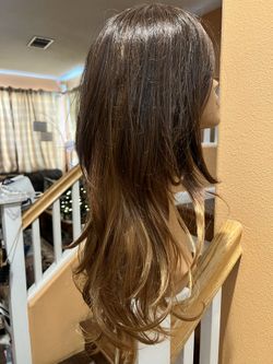 24” Synthetic Natural Looking Brown Ombre, Layered Wig  Classy and Beautiful  