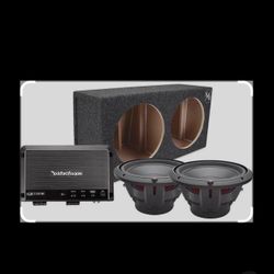 Rockford Fosgate 2 Brand New Amps And 2 Sets Of Subwoofers With Box