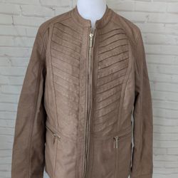 Faux Leather Jacket Size L