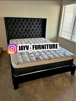 NEW QUEEN BED FRAME WITH MATTRESS