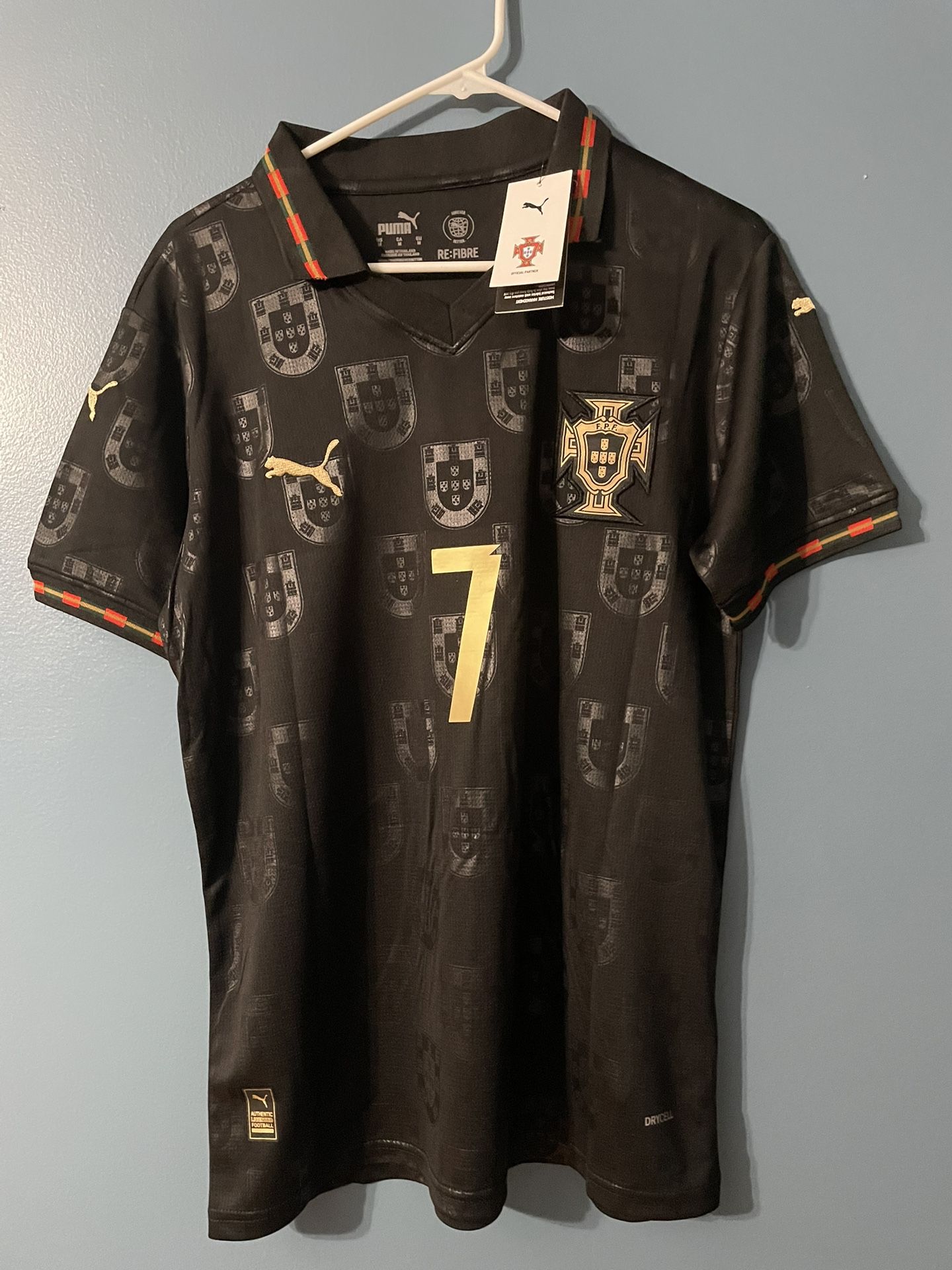 Portugal Ronaldo Black Jersey