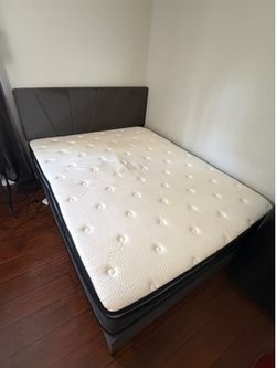 Queen size mattress and bed frame