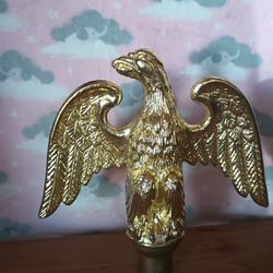Vintage Brass American Eagle Flagpole Topper