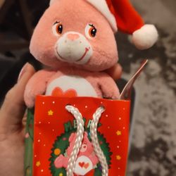 Care Bears Love-a-Lot Bear plush toy Christmas Edition