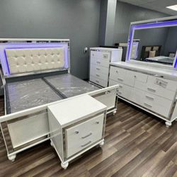 New 4pc Bedroom Set In Box 📦 Buy Now Pay Later $39 Down No Credit Needed  S