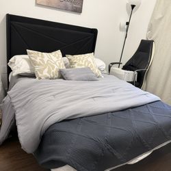 Full Size Bed Frame + Memory Foam Mattress 