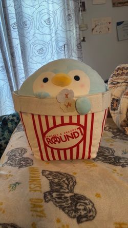 Penguin in a Popcorn Bucket Plushy