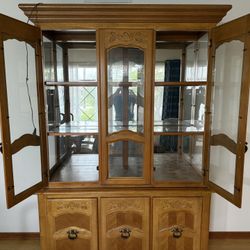 Solid Maple Curio Cabinet