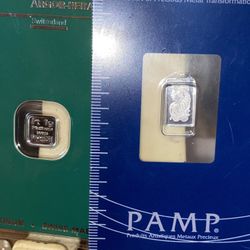2/Gram Argor Heraeus Swiss Platinum Bar Pamp