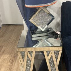Mirror Glass Table Set  
