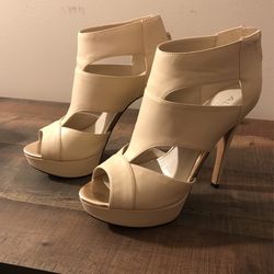 Beige High Heel Shoes