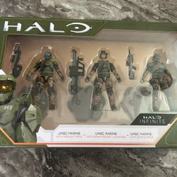 Halo Infinite UNSC Marines Action Figure 3-Pack Brand New