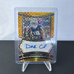 DAMONE CLARK 2024 SELECT ROOKIE SIGNATURES GOLD DIE-CUT AUTO RC 05/10