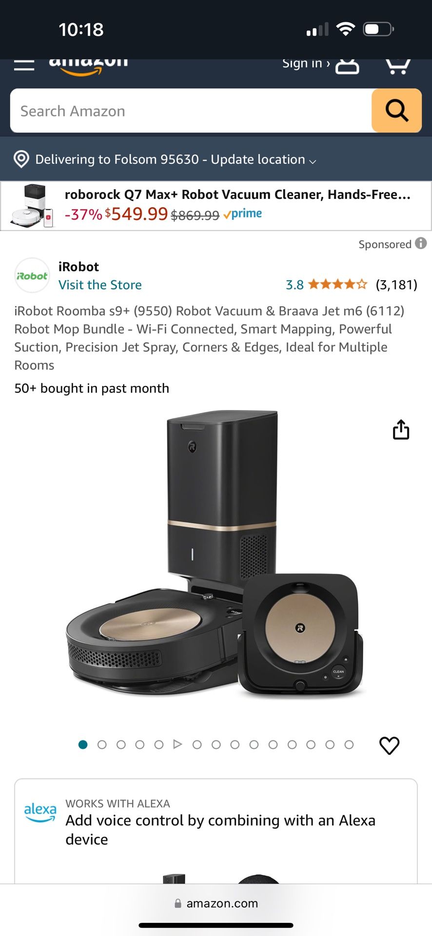 iRobot Vacuum and Robot Mop Bundle