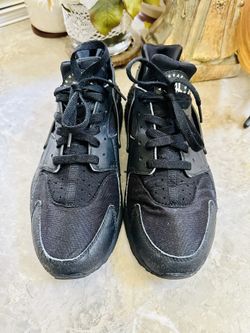 Nike Mens Air Huarache Run 318429-003 Triple Black Running  display picture 3