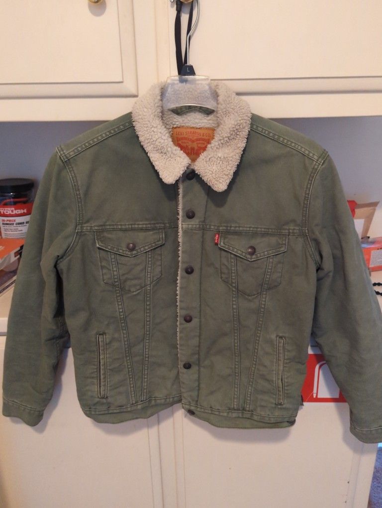 Levis Mens Winter Fleece Lined Jacket Size M