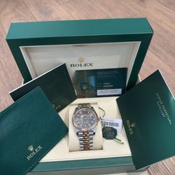 Rolex Datejust Rhodium Gray Dial 2 Tone Rose Gold