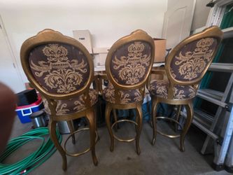(4) Eclectic French Style Bar Stools