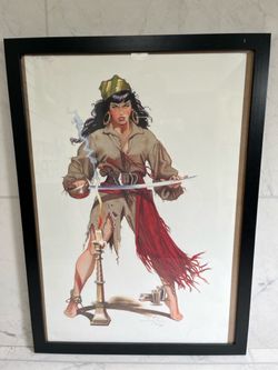 Jim Silke Delilah Pirate Bettie Page Signed Limited Edition Framed Art (A1G006043)