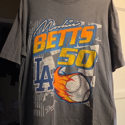 Mookie Betts LA Dodgers New Era Rally Drive T-Shirt LARGE