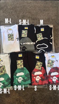 BAPE shirts sizes varies