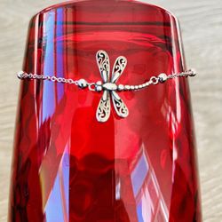 925 Sterling Silver Dragonfly Bracelet (Brand New)