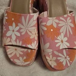 Size 9 Pink Multi Spring Sandal