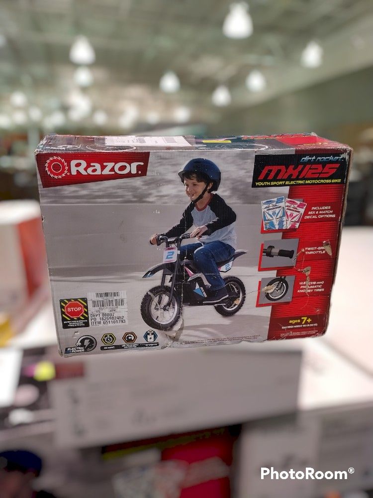 Razor Miniature Dirt Rocket MX125 ElectricPowered Dirt Bike Black