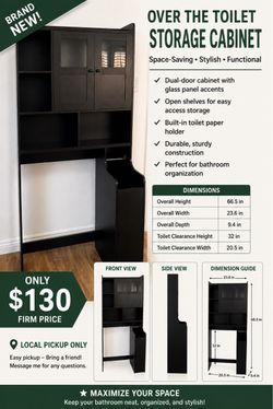 Brand New Storage over the toilet Cabinet