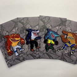 Street Sharks 2in Enamel Pins! MUST SEE 