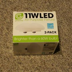 Greenlite 11W Screw in Plug In LED Bulb all Purpose Fixture 800 Lumens 2 PACK