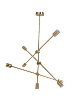 Modern adjustable brass light fixture