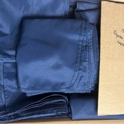 158 Navy Blue Polyester Linen Napkins 19x19in