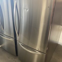 Stainless Steel 26 Cu. Ft. Bottom Freezer Refrigerator 
