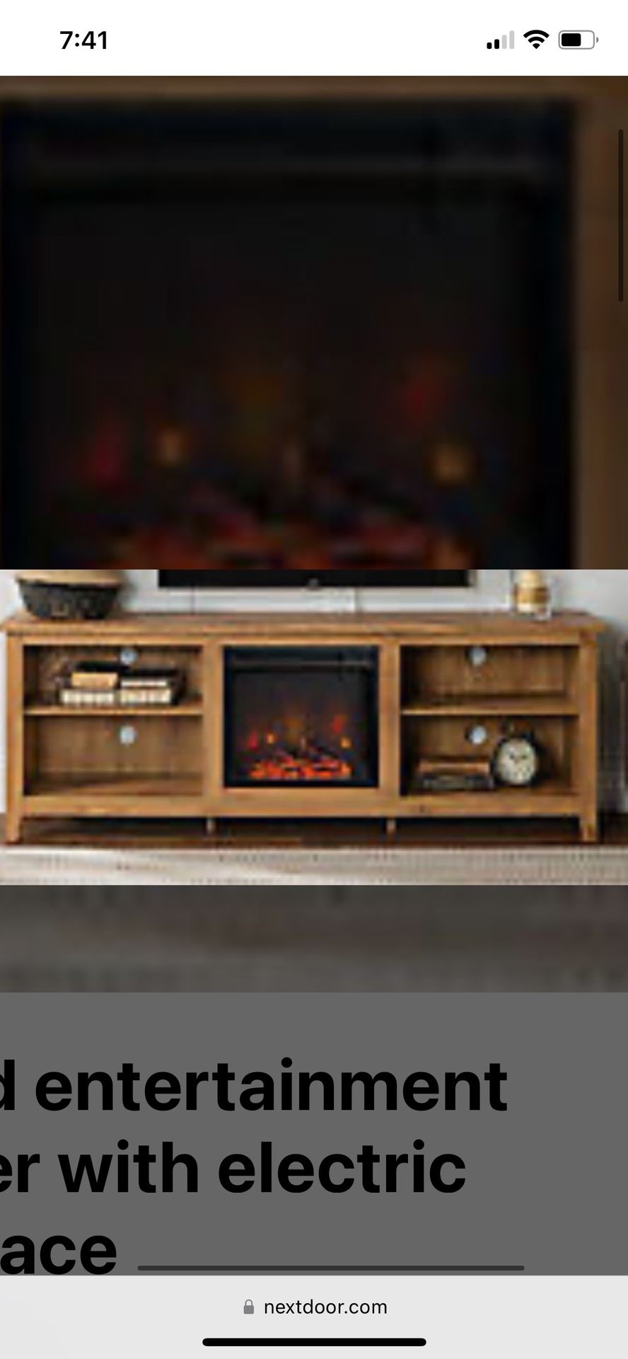 Electric Fireplace Entertainment Center / Heater