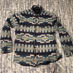 Pendleton Shirt Jacket Pino Trail Wool Southwest Quilted Lining Thomas Kay L