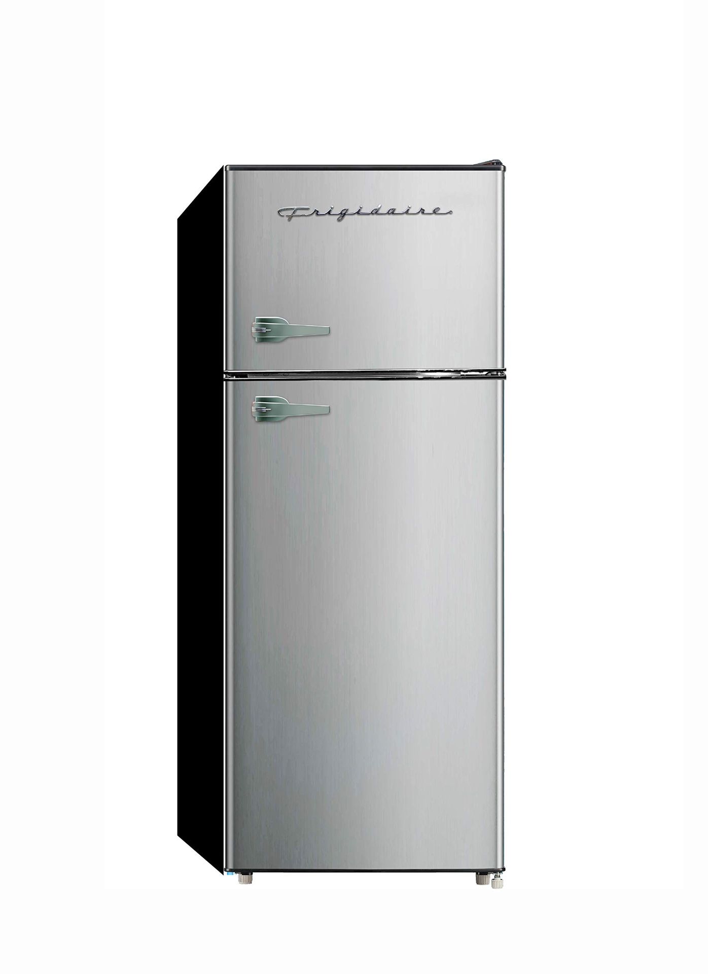 Frigidaire EFR751, 2 Door Apartment Size Refrigerator with Freezer, 7.2 cu ft, Platinum Series, Stainless steel, 7.5. fully banded