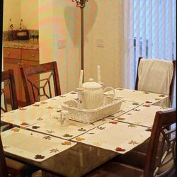 Glass Dining Table With Pedestal Base 