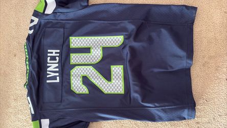 Nike Seahawks Marshawn Lynch #24 Jersey size Large 14/16 Stitched NFL On Field Blue
