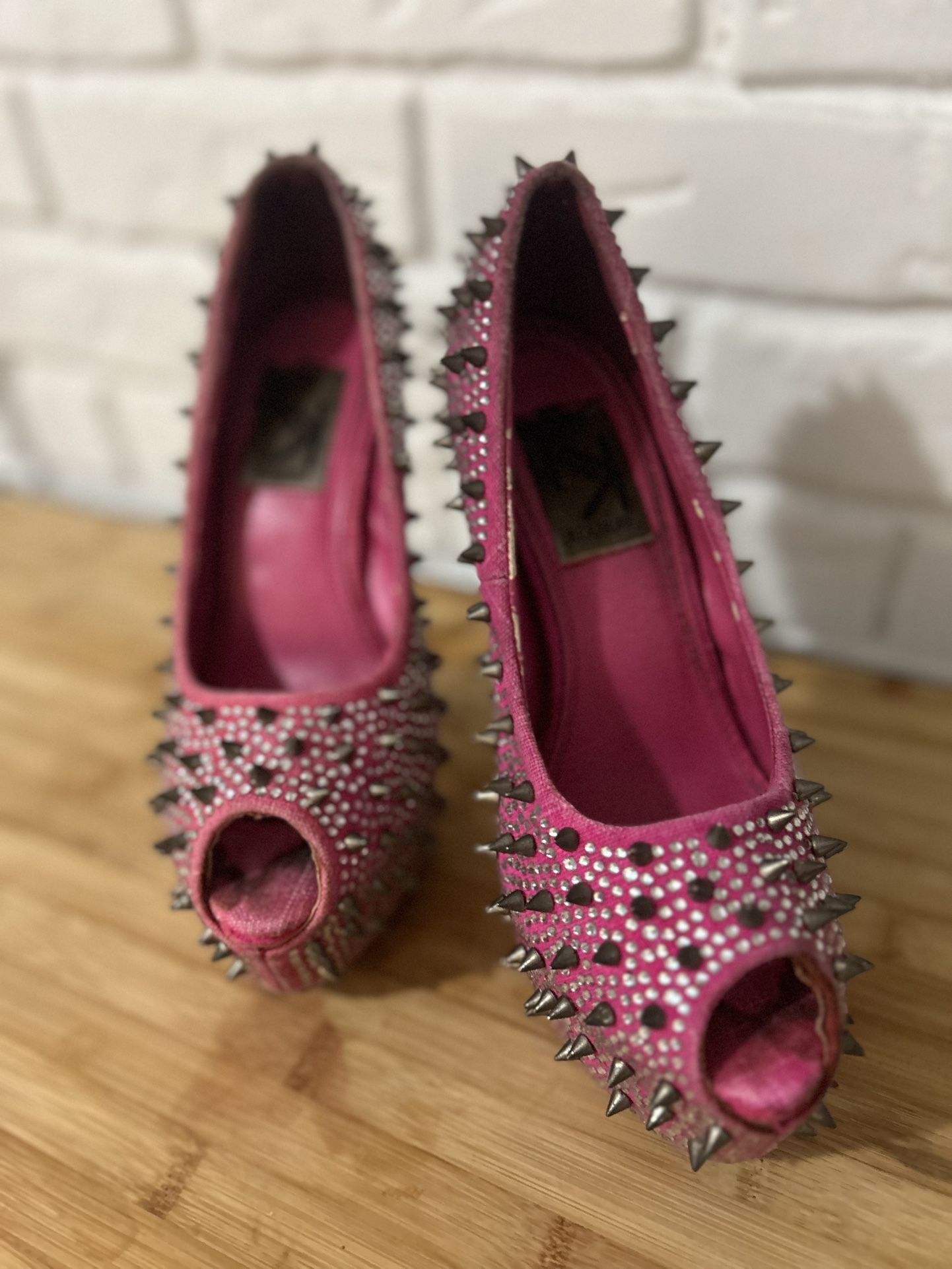 Pink Spiked Heels 