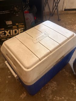Coleman Hard Cooler Blue and White