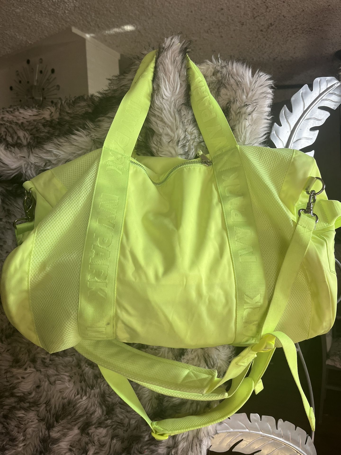 Neon Green Duffle Bag 